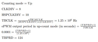 Generate ePWM Waveform for Specified Frequency and Duty .